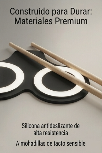 BeatFlex / Batería Electrónica Portátil / Lleva el ritmo contigo y toca donde quieras.