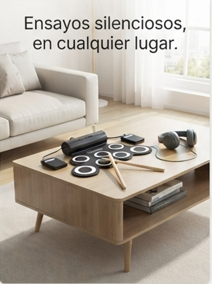 BeatFlex / Batería Electrónica Portátil / Lleva el ritmo contigo y toca donde quieras.